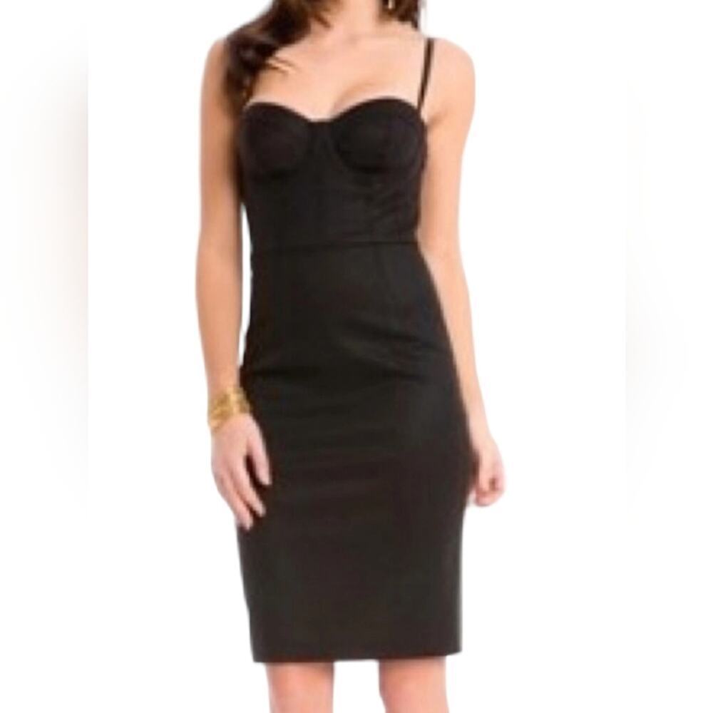 GUESS Women's Satin Like Black Lace Spaghetti Strap Dress Sz 3